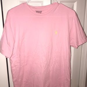 POLO crew neck pink logo tee MENS